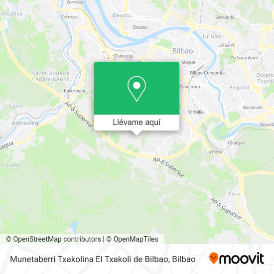 Mapa Munetaberri Txakolina El Txakoli de Bilbao