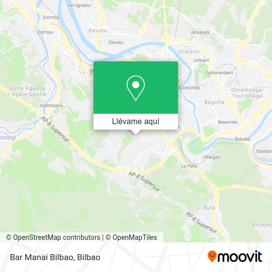 Mapa Bar Manai Bilbao