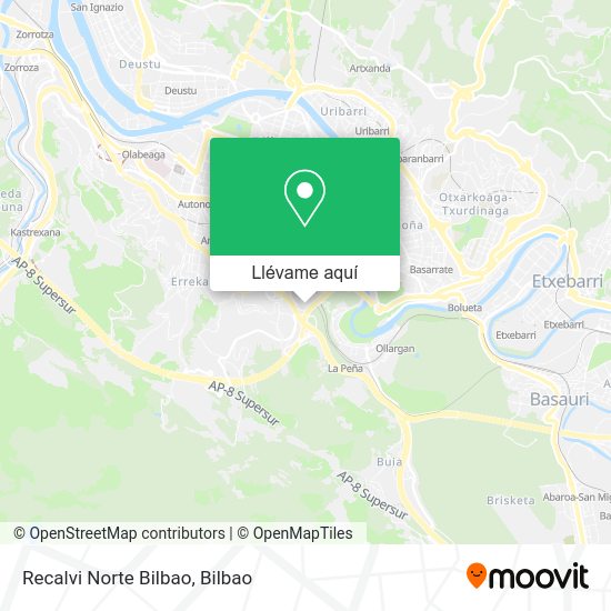 Mapa Recalvi Norte Bilbao