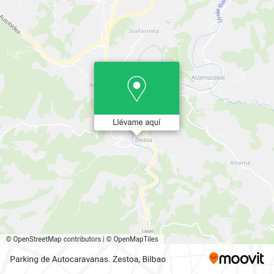 Mapa Parking de Autocaravanas. Zestoa