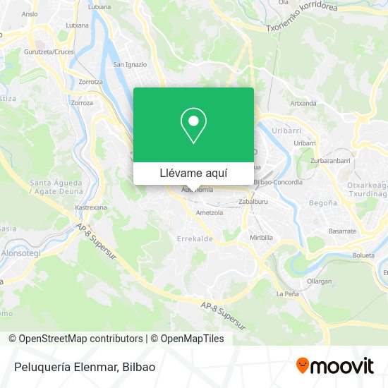 Mapa Peluquería Elenmar