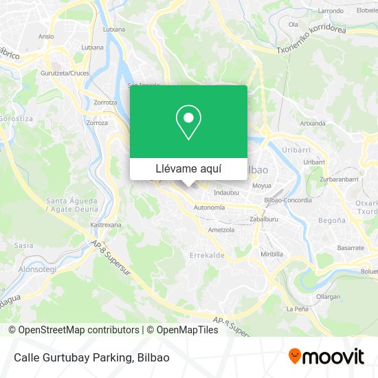 Mapa Calle Gurtubay Parking