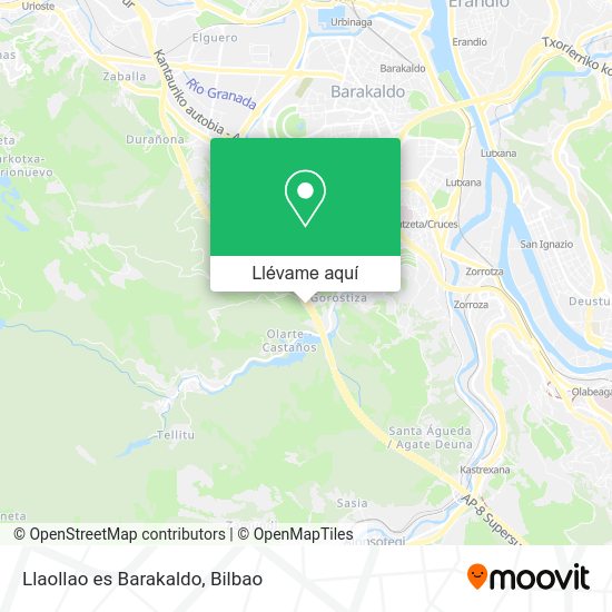 Mapa Llaollao es Barakaldo