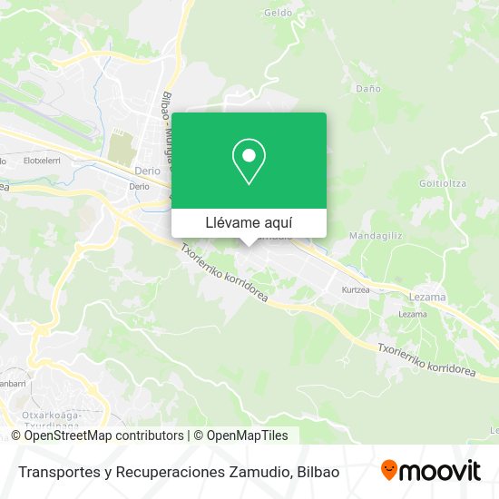 Mapa Transportes y Recuperaciones Zamudio