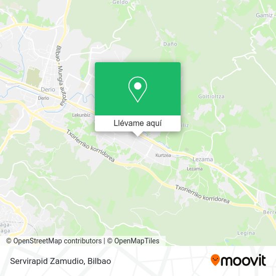 Mapa Servirapid Zamudio