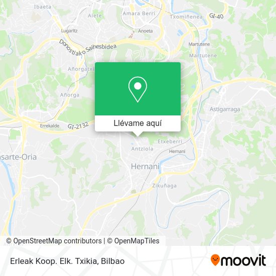 Mapa Erleak Koop. Elk. Txikia