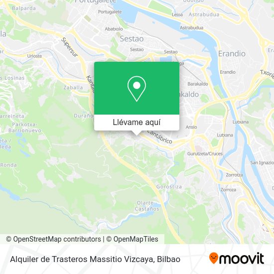 Mapa Alquiler de Trasteros Massitio Vizcaya