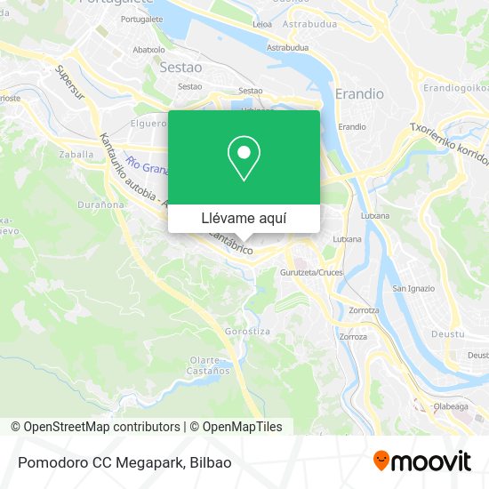 Mapa Pomodoro CC Megapark