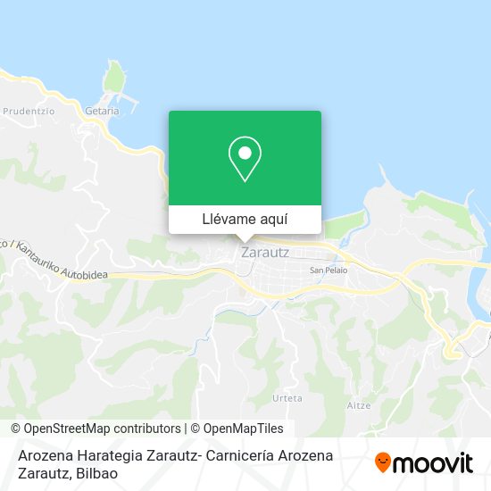 Mapa Arozena Harategia Zarautz- Carnicería Arozena Zarautz