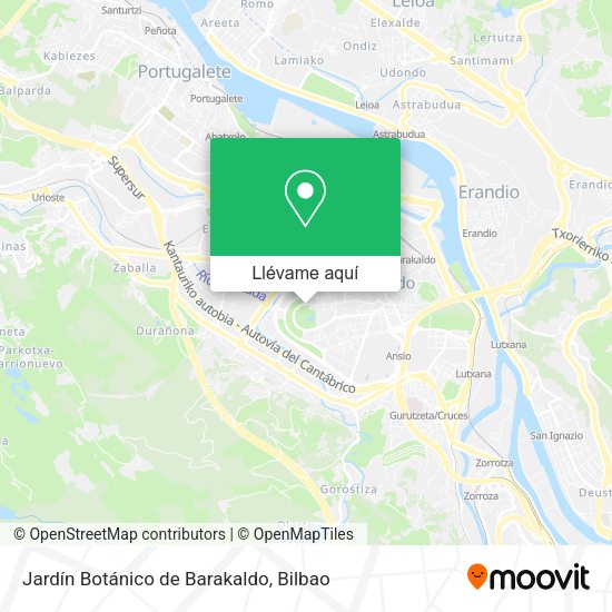 Mapa Jardín Botánico de Barakaldo