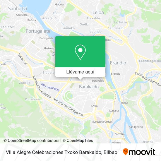 Mapa Villa Alegre Celebraciones Txoko Barakaldo