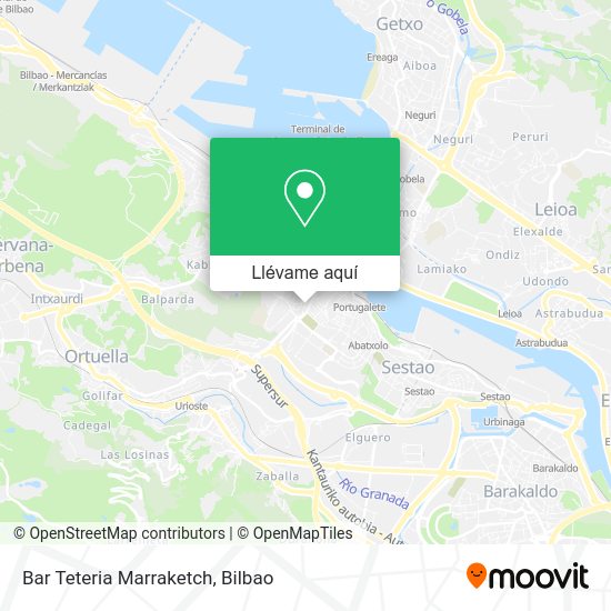Mapa Bar Teteria Marraketch