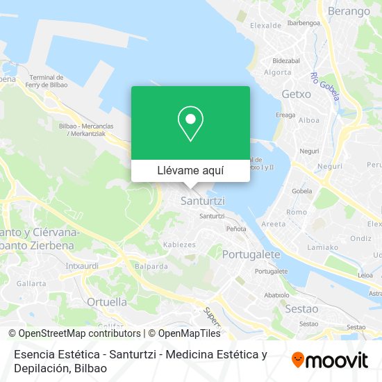 Mapa Esencia Estética - Santurtzi - Medicina Estética y Depilación