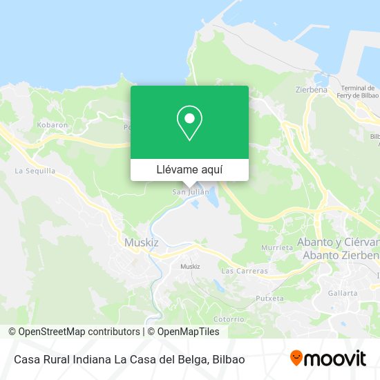 Mapa Casa Rural Indiana La Casa del Belga