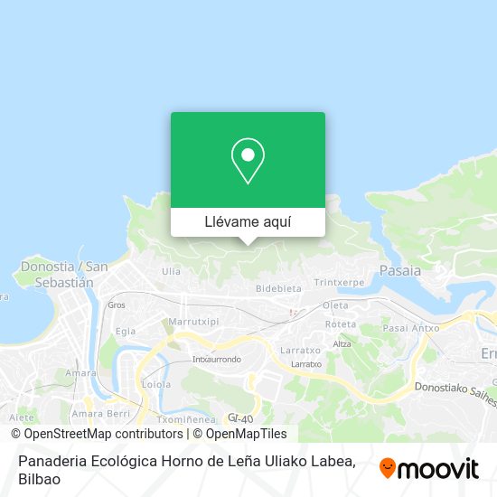 Mapa Panaderia Ecológica Horno de Leña Uliako Labea