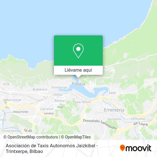 Mapa Asociación de Taxis Autonomos Jaizkibel - Trintxerpe