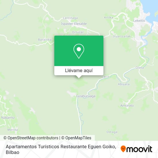 Mapa Apartamentos Turísticos Restaurante Eguen Goiko