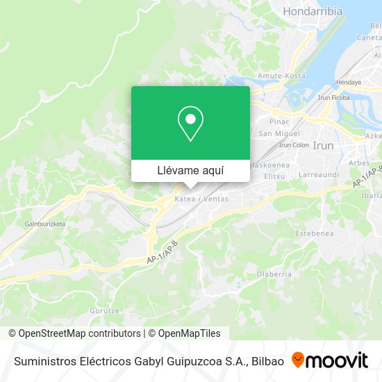 Mapa Suministros Eléctricos Gabyl Guipuzcoa S.A.