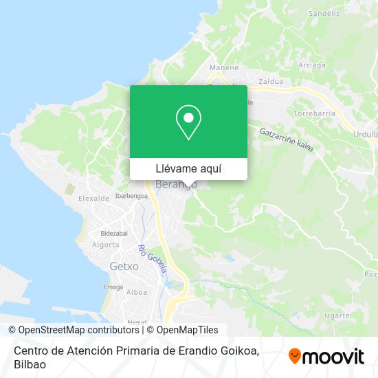 Mapa Centro de Atención Primaria de Erandio Goikoa