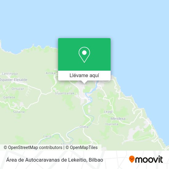 Mapa Área de Autocaravanas de Lekeitio