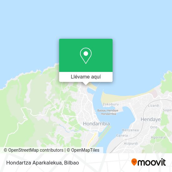 Mapa Hondartza Aparkalekua