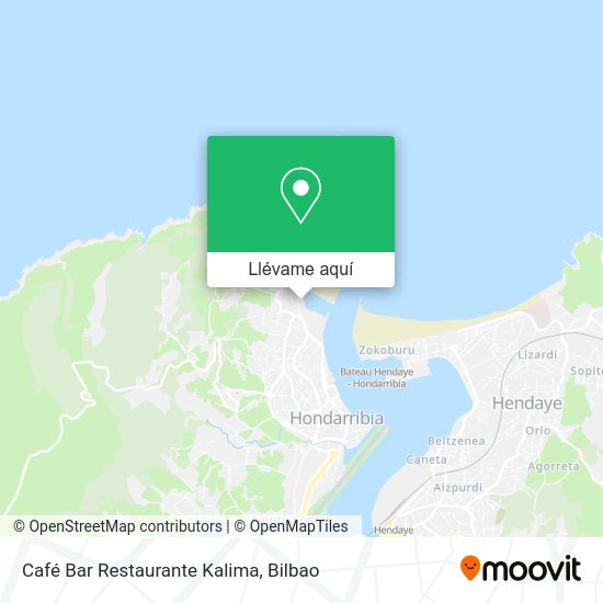 Mapa Café Bar Restaurante Kalima