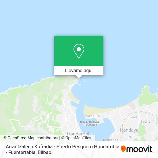 Mapa Arrantzaleen Kofradia - Puerto Pesquero Hondarribia - Fuenterrabia