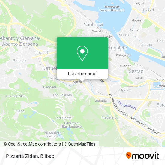 Mapa Pizzería Zidan