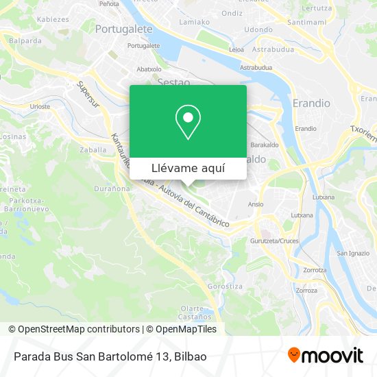 Mapa Parada Bus San Bartolomé 13