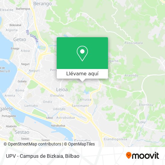 Mapa UPV - Campus de Bizkaia