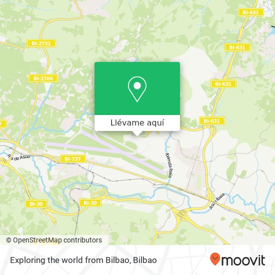 Mapa Exploring the world from Bilbao