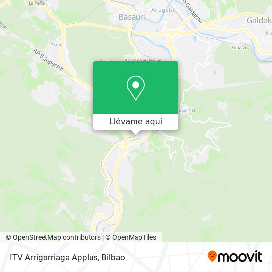 Mapa ITV Arrigorriaga Applus