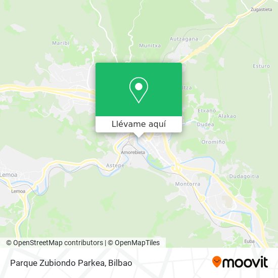Mapa Parque Zubiondo Parkea