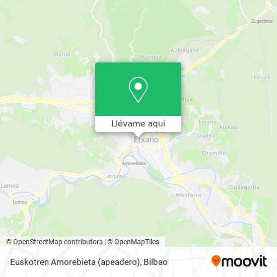 Mapa Euskotren Amorebieta (apeadero)