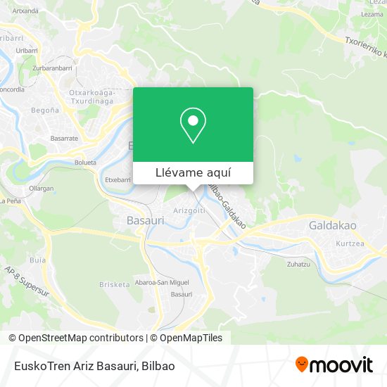 Mapa EuskoTren Ariz Basauri