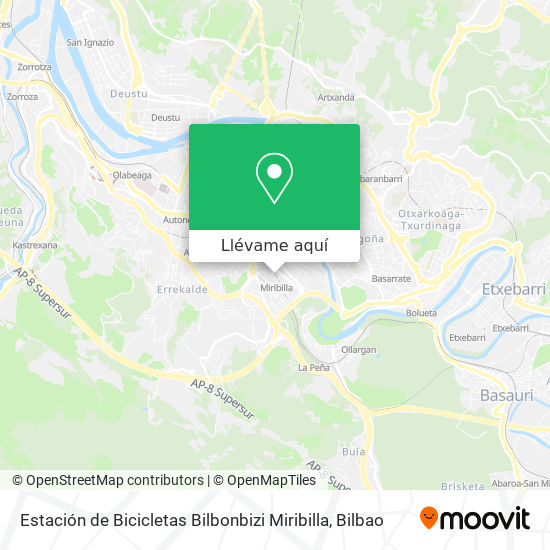 Mapa Estación de Bicicletas Bilbonbizi Miribilla