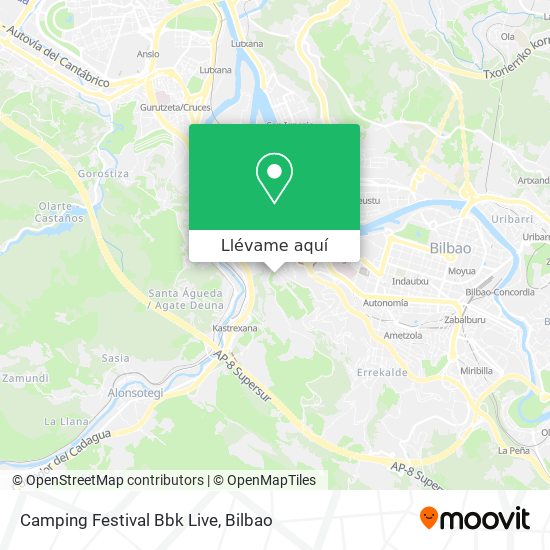 Mapa Camping Festival Bbk Live