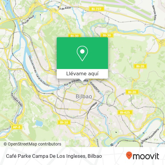 Mapa Café Parke Campa De Los Ingleses