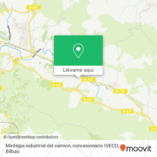 Mapa Mintegui industrial del camion, concesionario IVECO