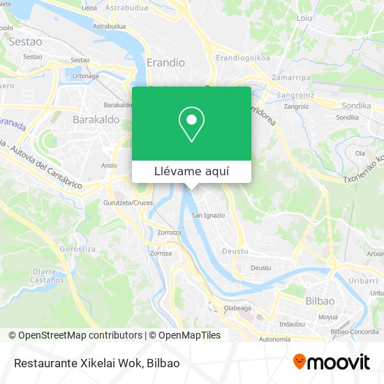 Mapa Restaurante Xikelai Wok