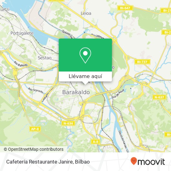 Mapa Cafetería Restaurante Janire