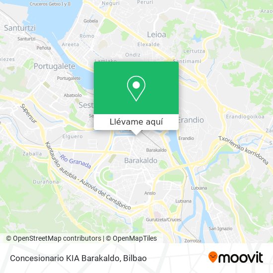 Mapa Concesionario KIA Barakaldo