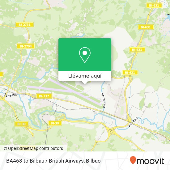 Mapa BA468 to Bilbau / British Airways
