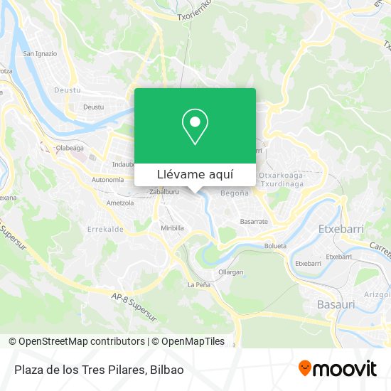 Mapa Plaza de los Tres Pilares