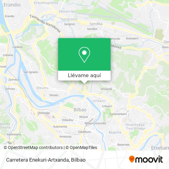 Mapa Carretera Enekuri-Artxanda