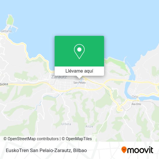 Mapa EuskoTren San Pelaio-Zarautz