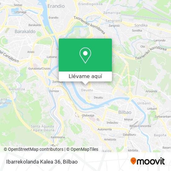 Mapa Ibarrekolanda Kalea 36