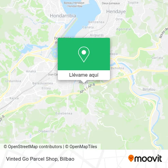 Mapa Vinted Go Parcel Shop