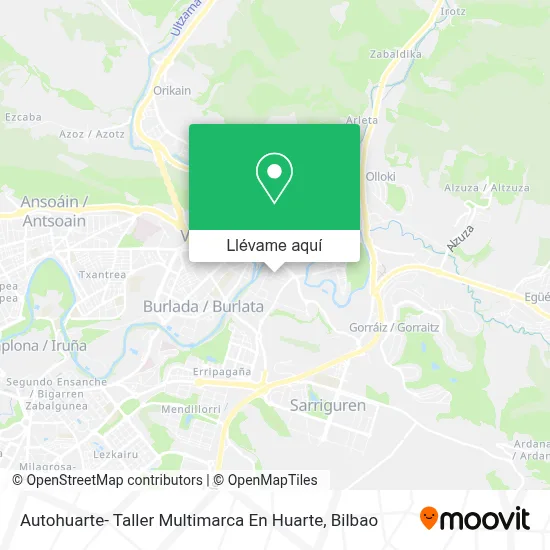 Mapa Autohuarte- Taller Multimarca En Huarte