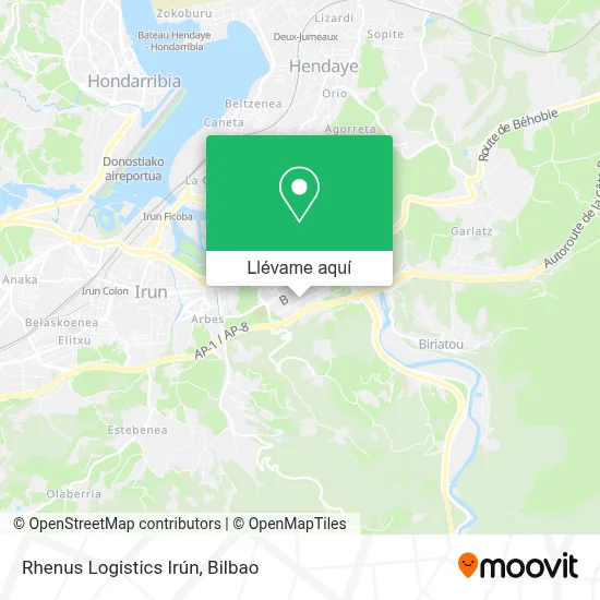 Mapa Rhenus Logistics Irún